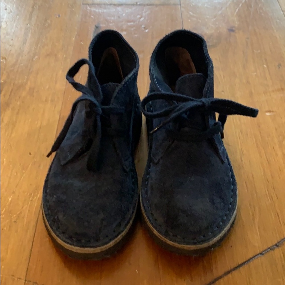 J. Crew Crewcuts navy suede boots. Like New!
